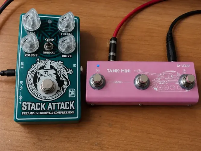 Pedaleira tank mini e pedal overdrive