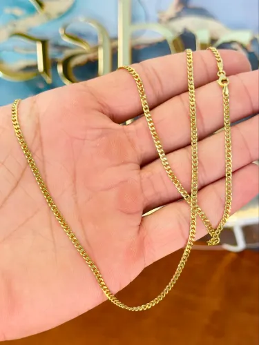 Cordão de ouro elo grumet com 4.9g novo ( LOJA FÍSICA)