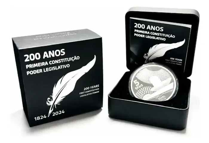 Moeda comemorativa - 200 anos da primeira constituição. BACEN