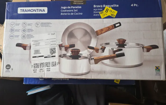 Jogo de panelas tramontina brava baquelite