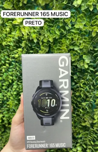 Relógio Garmin Forerunner 165 música  preto 