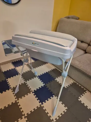 Banheira De Bebê Azul Com Trocador Burigotto Millenia