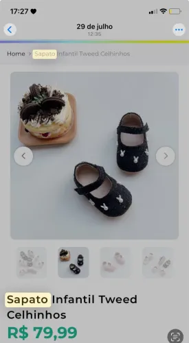 Sapatinho bebê menina 13 cm