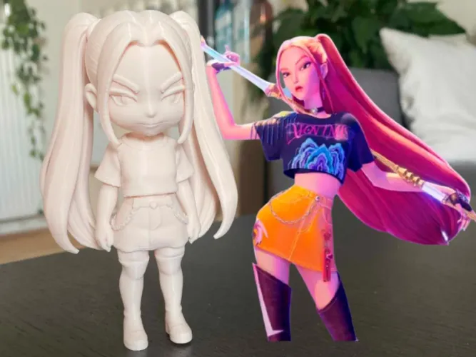 Mira K-pop caçadores de demônios para colorir de 12cm
