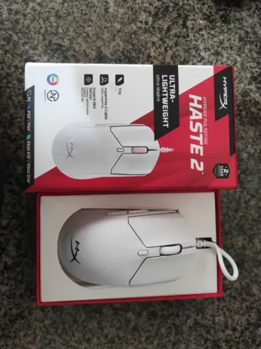 Mouse Gamer Hyperx Pulsefire Haste 2 8K polling rate 26000dpi Branco NOVO
