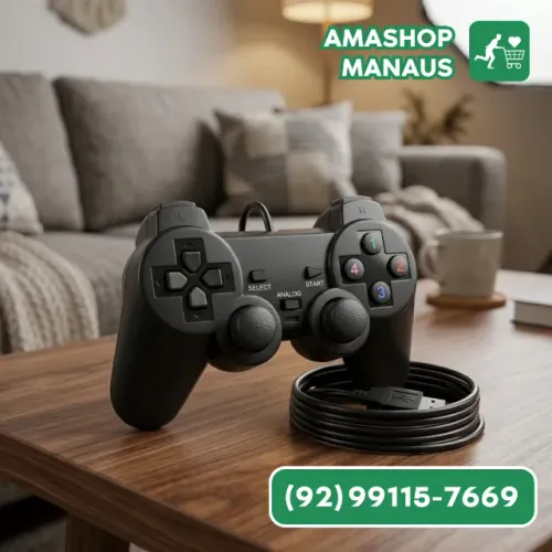 Controle Pc Computador Gamer Joystick Com Fio Usb