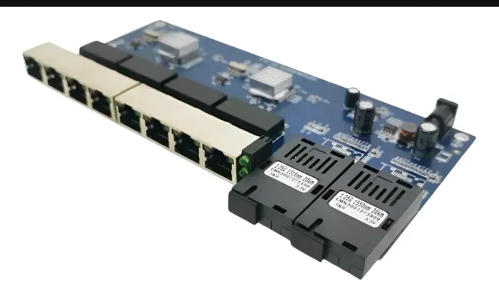 Switch metro fibra Giga 2p sfp 8 portas rj45