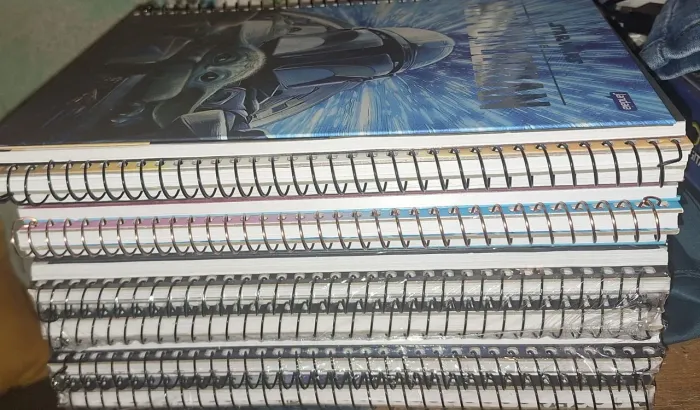 Cadernos 80 folhas, Barbie, Batman e Groot. 