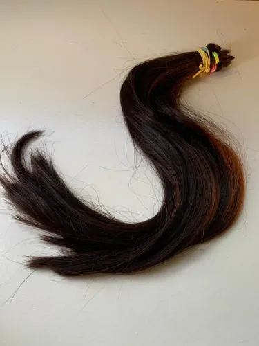 Cabelo natural liso, 35 cm