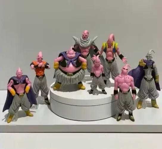 Figura de Ação Dragon Ball Z - Majin Buu Colecionável Kit com as 8 action figures