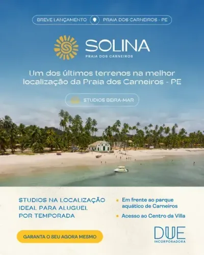 Solina carneiros studios | pé na areia due | alto padrão em localização privilegiada| Carn