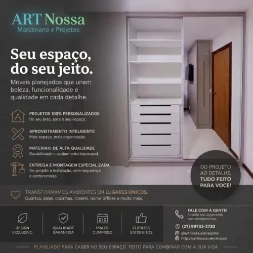 Moveis planejados, do orçamento a montagem