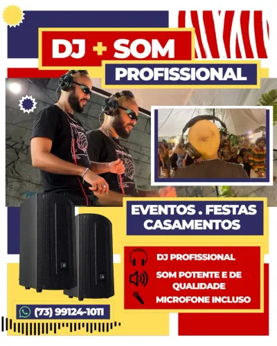 Aluguel de som profissional + DJ