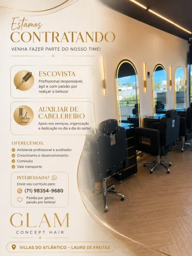 Vaga em salão de beleza