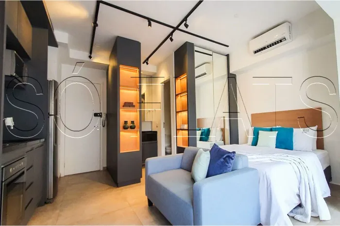 Residencial London SP, Studio disponível para venda com 33m², 1 dormitório e 1 vaga de gar