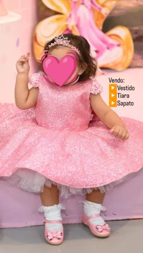 Vestido de festa bebê 12 a 18 meses