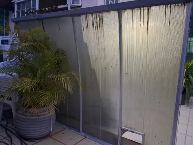 Toldo de policarbonato cristal transparente