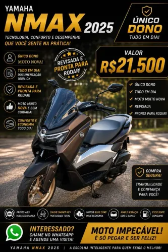 Nmax 160 2025 Único dono Automática 2026 Vistoriado