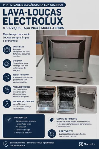 Lava-Louças Electrolux LE08S 8 Serviços Inox