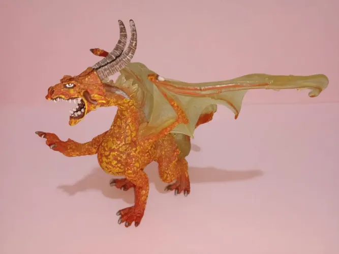 Boneco Dragão Vermelho PVC Plastoy