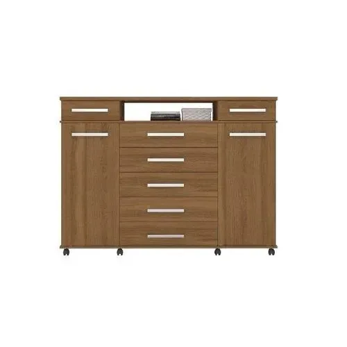 Cômoda 7 Gavetas 2 Portas com Rodízios London Yescasa