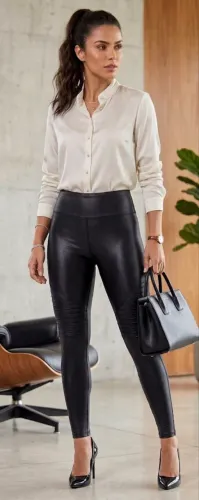 ? CALÇA LEGGING CIRÊ TAM P/M - DETALHE MOTO ? BRILHO E ELEGÂNCIA! Calça legging cirê