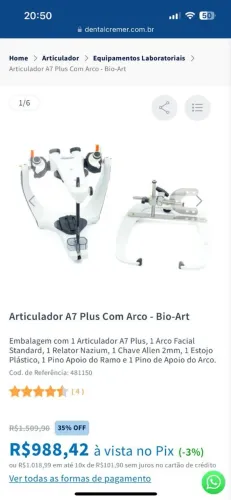 Articulador pra Odontologia-Bio arte!!!