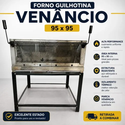 Forno Guilhotina Venâncio 95x95 a Gás - Excelente Estado