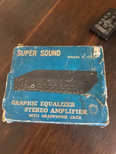 Equalizador Amplificado Antigo Super Sound K-153A na Caixa - Vintage / Car Audio