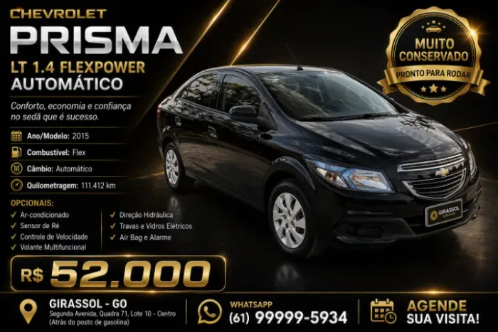Chevrolet Prisma Sed. LT 1.4 8V Flexpower 4P Aut. 2015