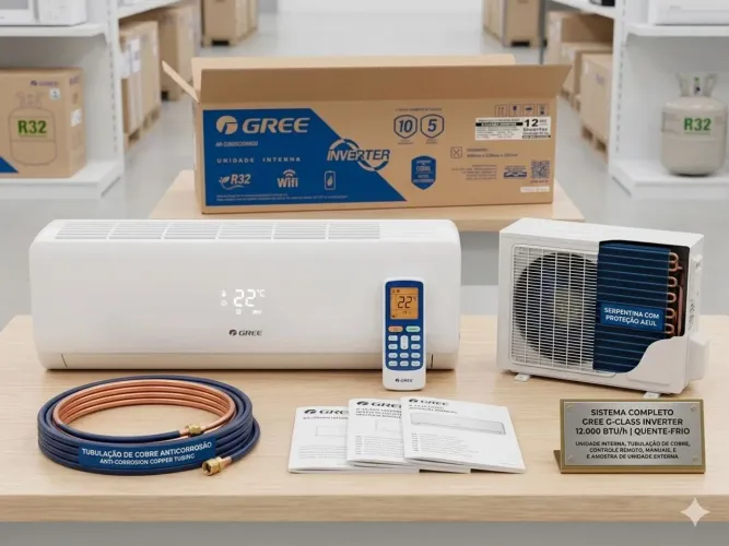 Split 12 mil BTUs, na cx inverter,quente frio