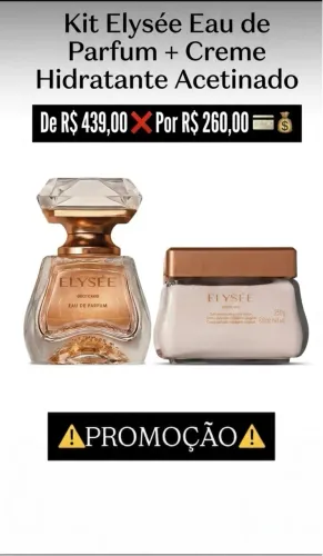 Kit perfume elyseé mais hidratante acetinado 