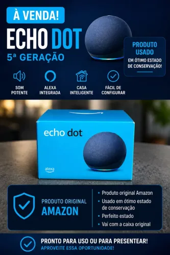 Alexa Amazon Echo Dot geração 5 nova lacrada