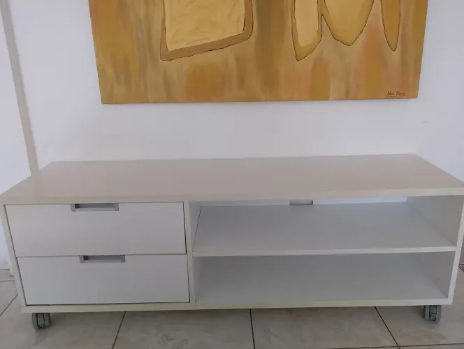 RACK COM DUAS GAVETAS MDF