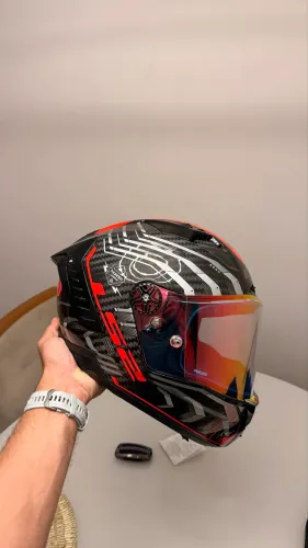 Capacete ls2 thunder carbon, fibra de carbono