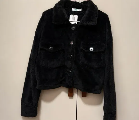 Casaco Teddy preto 