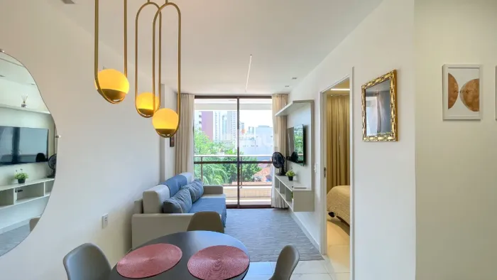 Apartamento moderno a venda na Aldeota - 37 m² - porteira fechada