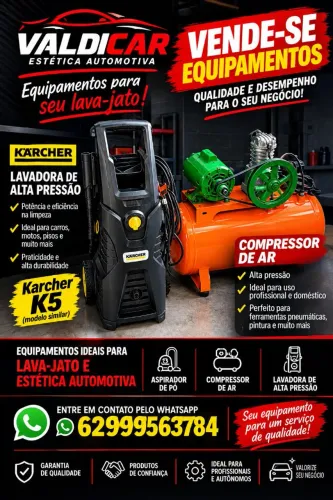 Vendo equipamentos para Estética automotiva