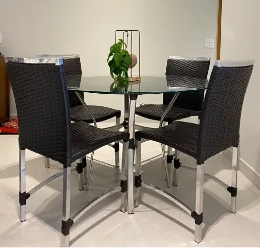 Conjunto de mesa Área Externa - Alumínio!