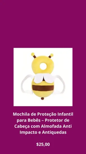 Protetor de cabeça bebê