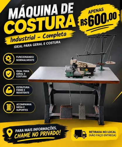 Máquina de costura industrial 