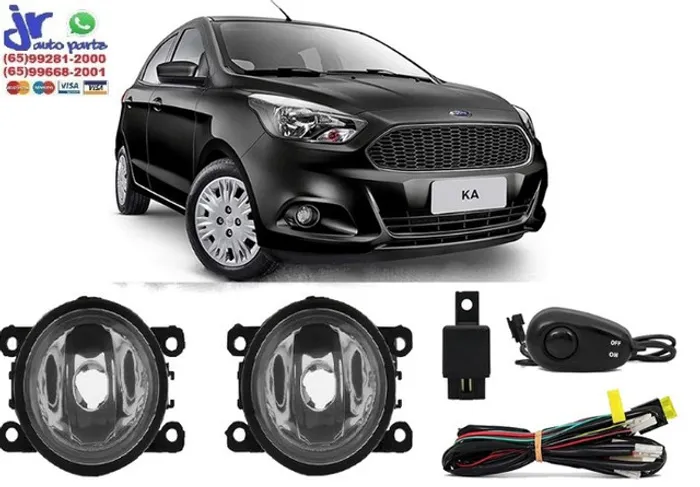 Kit Farol de Milha Ford Ka Hatch Sedan 2013 2014 2015 2016 Auxiliar Neblina
