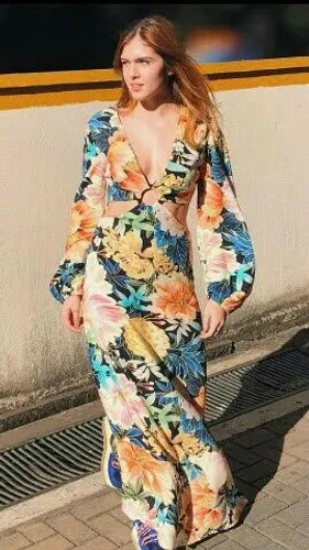 Vestido longo Farm