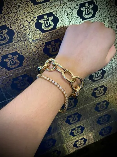 Pulseira em ouro 18k Elos Ovais Feminina