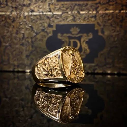 Anel Brasão Maçonaria 22 gramas em ouro 18k