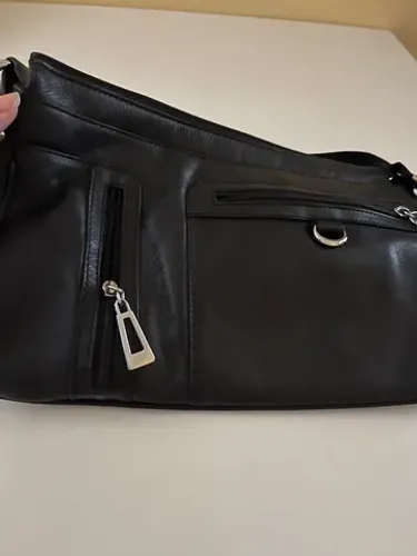Bolsa de couro preta