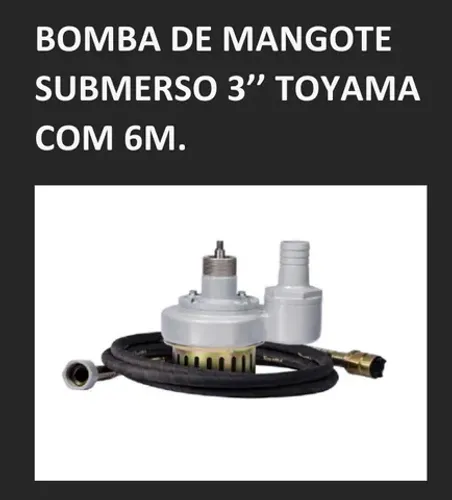 Bomba de mangote submersa 3" (NOVA)