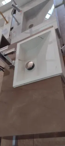 Pia de porcelanato semi encaixe 