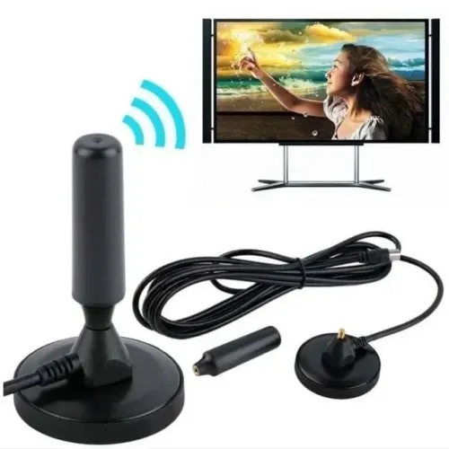 Antena Digital Amplificada HDTV/UHF/VHF Interna e Externa 5 Metros lacrada 