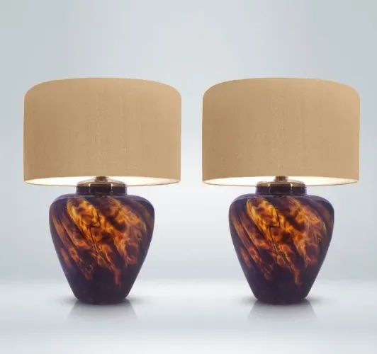 Cristal Murano Italiano - 2 Bases de Abajur